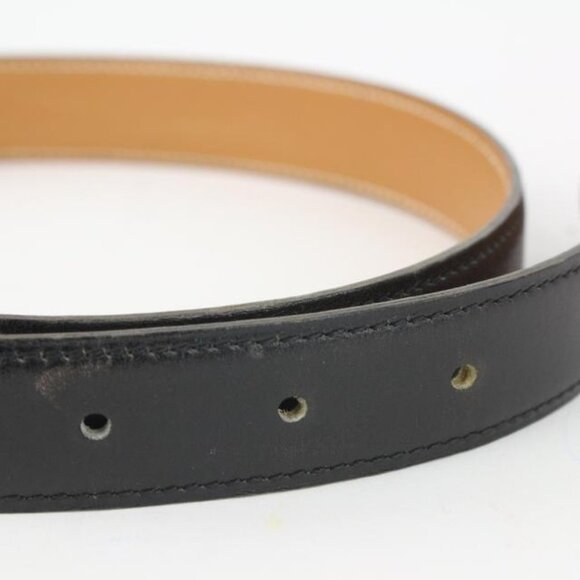Hermès Black x Brown 24mm Reversible H Logo Belt